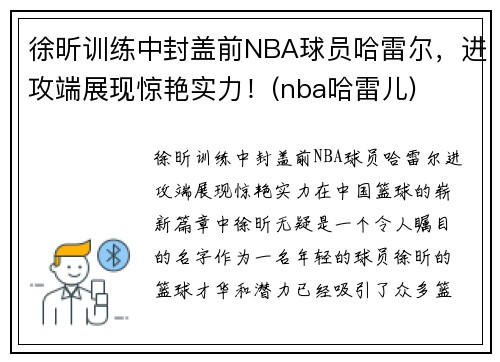 徐昕训练中封盖前NBA球员哈雷尔，进攻端展现惊艳实力！(nba哈雷儿)